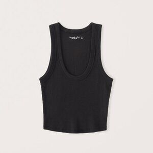 Abercrombie & Fitch Essential Scoopneck Tank in Black